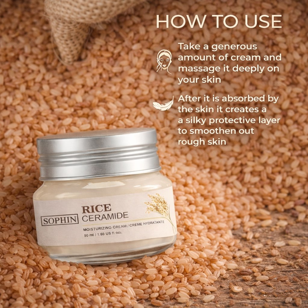 Sophin Rice Skin Whitening Cream & Face Wash Combo – Anti Pimple & Oily Skin Care (50g Each)