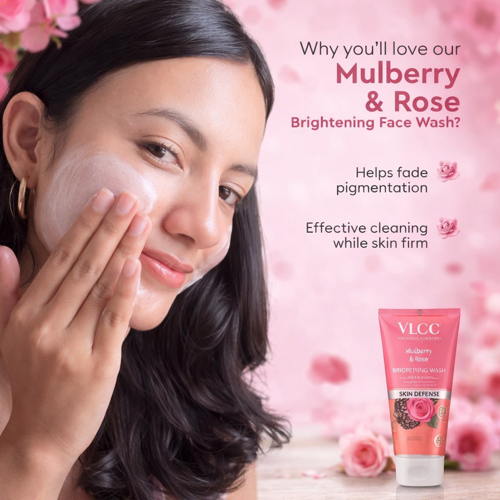VLCC Mulberry & Rose Face Wash Pack of 2 – Natural Glow Cleanser (150ml Each)