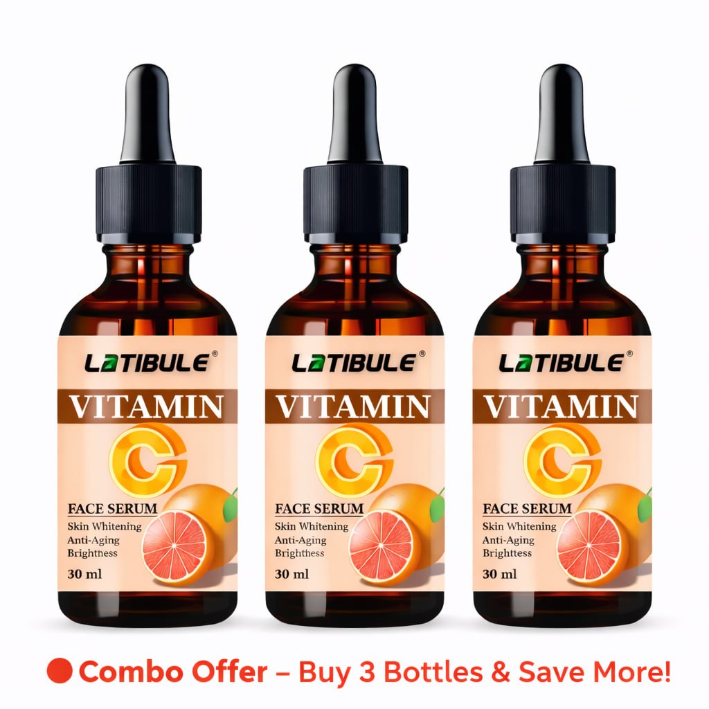 Latibule Vitamin C Face Serum | Skin Brightening & Anti-Aging Serum | Reduces Dark Circles, Fine Lines & Sun Damage | Skin Repair Formula | 30 ml (Pack of 3)