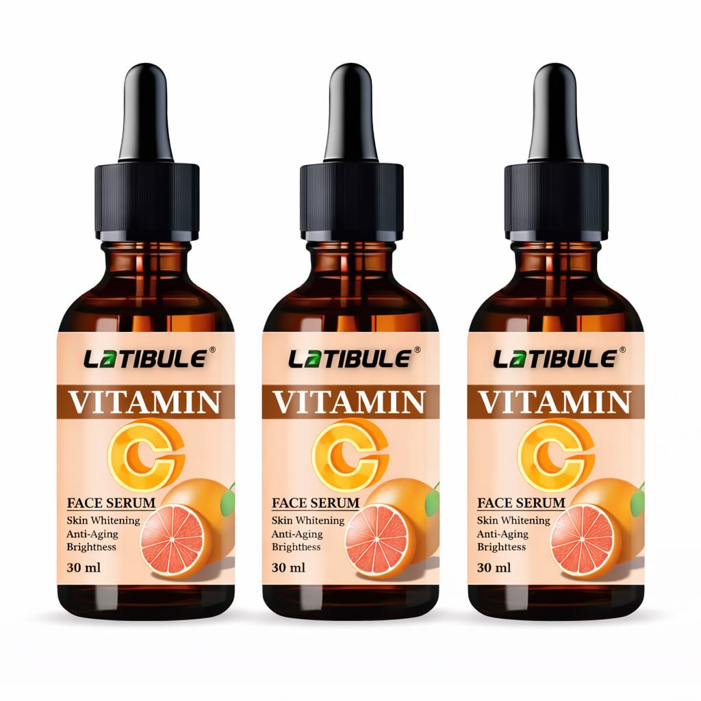 Latibule Vitamin C Face Serum | Skin Brightening & Anti-Aging Serum | Reduces Dark Circles, Fine Lines & Sun Damage | Skin Repair Formula | 30 ml (Pack of 3)