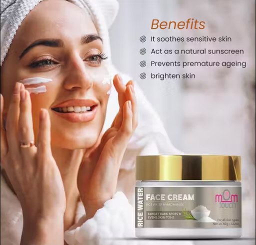 Rice Water Cream with Ceramide | Korean Skincare Moisturizer | Deep Hydration & Skin Barrier Repair | Smooth & Even Skin Tone | 50 g
