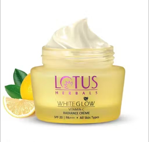 Lotus Herbals WhiteGlow Vitamin C Radiance Cream | SPF 20 | Anti-Pollution Brightening Cream for Dark Spots & Dull Skin | For Men & Women | 50 g