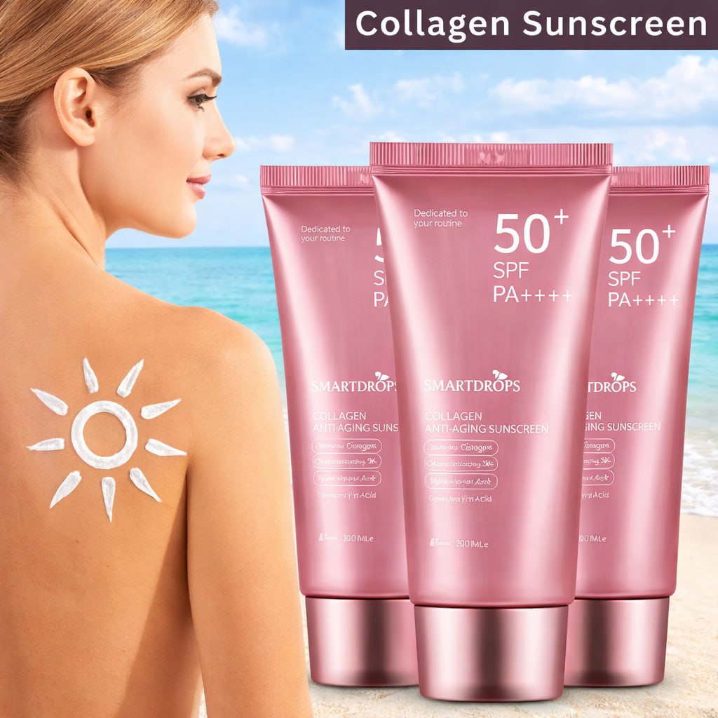 Smartdrops SPF 50 PA++++ Sunscreen Cream | Protective Sun Shield for Face | Soft Finish & Smooth Application | 80 ml (Pack of 3)