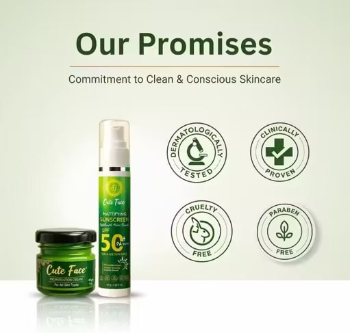 Pigmentation Cream + SPF 50 Mattifying Sunscreen Combo | Dark Spots & Pigmentation Care | Broad Spectrum UVA/UVB Protection | Lightweight Formula | For All Skin Types