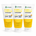 ( Pack of 3) Vitamin C + E Super Bright Sunscreen SPF 50 PA+++ | Broad Spectrum UVA/UVB Protection | Lightweight & Brightening Formula | 60 g
