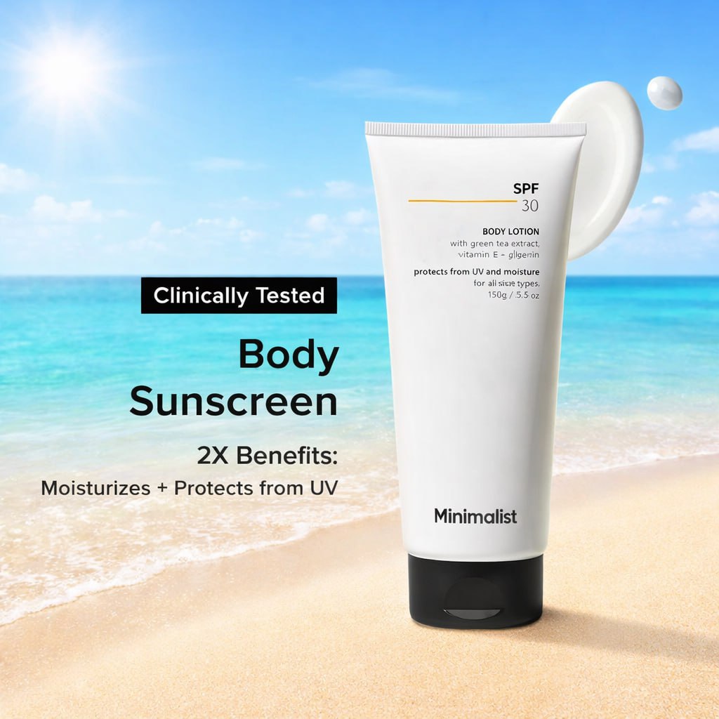 Minimalist SPF 30 Body Lotion | Broad Spectrum PA+++ Body Sunscreen | UVA & UVB Protection | Nourishing Sun Protection Lotion | Men & Women |150 g