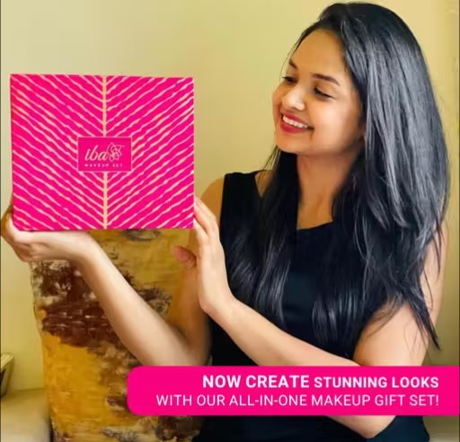 Iba Makeup Gift Set for Women (Dusky) | Foundation, Compact, Primer, Lipsticks & Kajal | Full Coverage Long-Lasting Makeup Kit | 100% Vegan & Cruelty Free | 6 Items