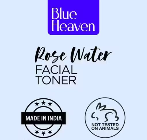 Combo of 3- Blue Heaven Rose Water Facial Toner with Pump | Refreshing & Hydrating Face Toner | For Clear & Glowing Skin | 125 ml (Pack of 3)
