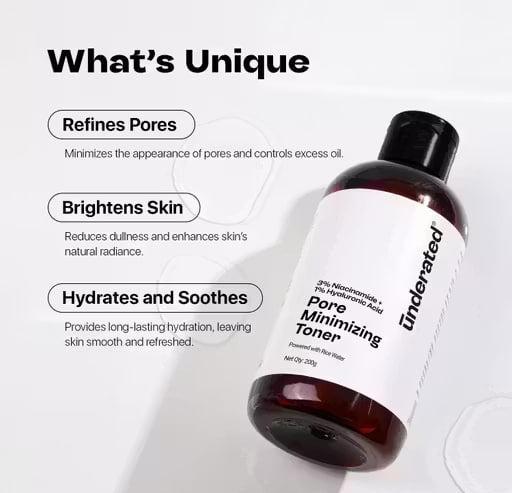 Underated Multipurpose Toning Solution | 8% Glycolic Acid, 1% Salicylic Acid & 1% GDL | Exfoliating & Skin Refining Toner | 200 ml