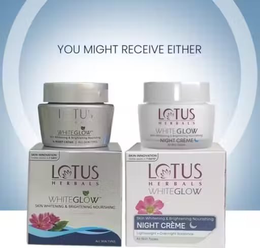 Lotus Herbals WhiteGlow Skin Brightening & Nourishing Night Cream | For Dull Skin & Dark Spots | Overnight Skin Care | 25 g