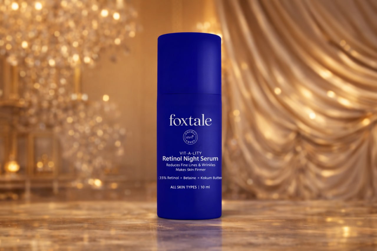 Foxtale 0.15% Beginner Friendly Retinol Night Serum | Anti-Aging Night Cream | Reduces Fine Lines & Wrinkles | For Men & Women | All Skin Types | 10 ml