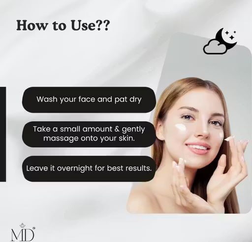 MD Overnight Repair Night Cream & Vitamin C + Gold Face Wash Combo | Skin Repair & Brightening Skincare Set