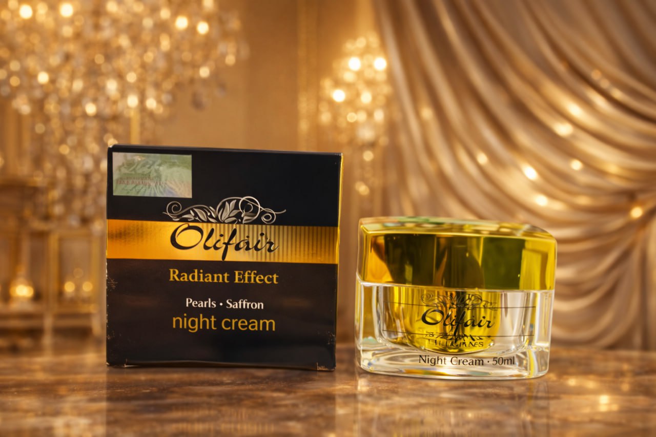 Olifair Original Radiant Night Cream | Skin Brightening & Hydrating Night Care | For Men & Women | 50 g