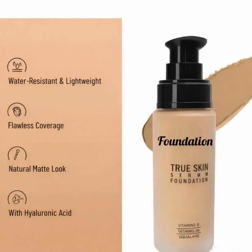 5-in-1 Makeup Combo Kit – Foundation, Compact Powder, Banana Loose Powder, Concealer & Beauty Blender