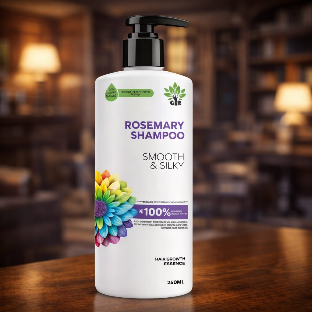 GIR Rosemary & Rose Hydrosol Sulfate-Free Shampoo – Smooth, Silky & Healthy Hair | Paraben Free | 250ml