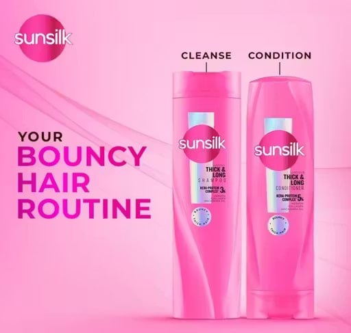 Sunsilk Lusciously Thick & Long Strengthening Conditioner – Smooth, Strong & Long Hair | 180ml