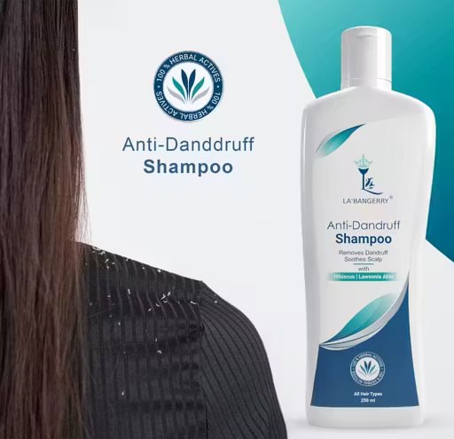 LA’BANGERRY Anti-Dandruff Hair Care Combo – Hibiscus & Lawsonia Alba Shampoo + Conditioner | Frizz & Dandruff Control | 250ml × 2