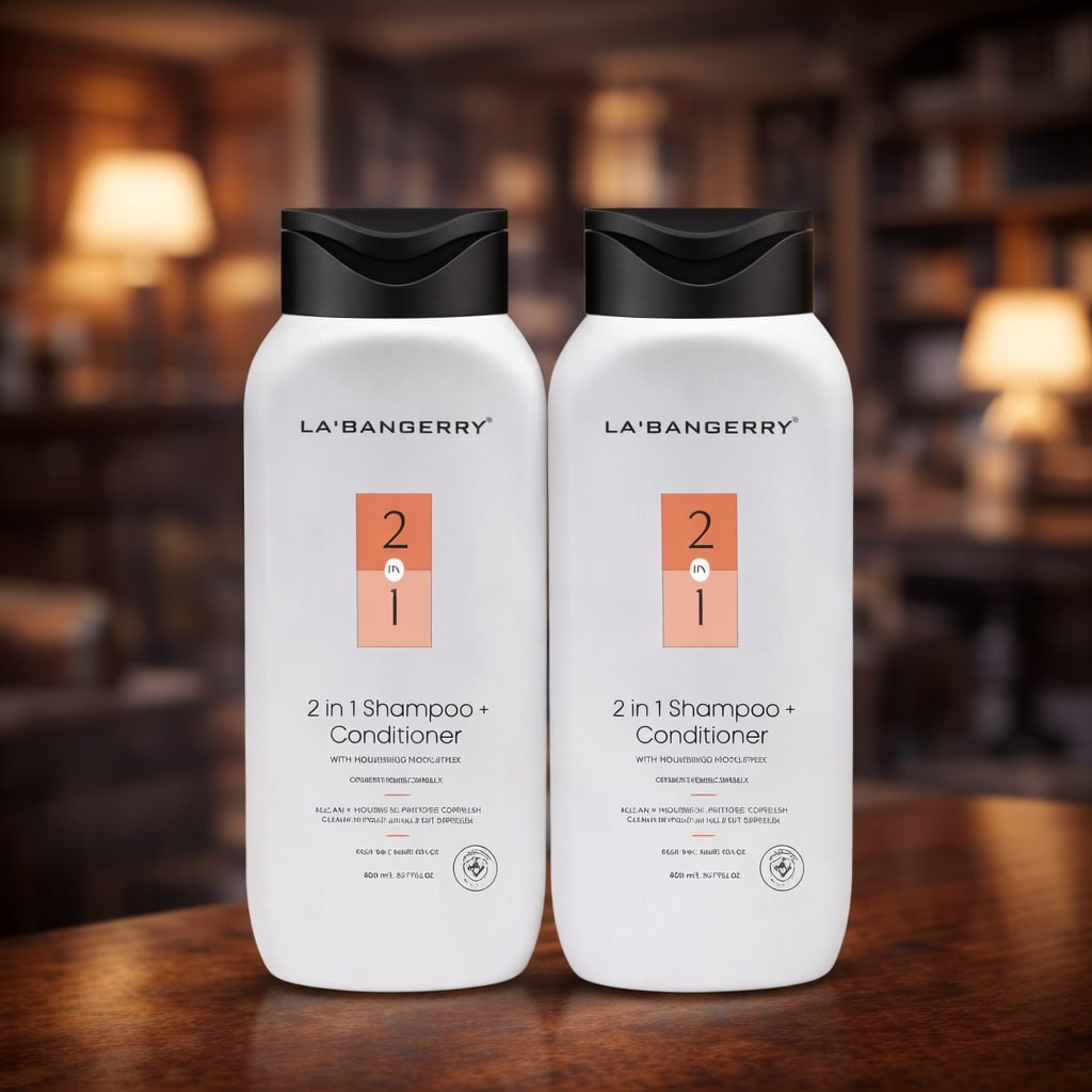 LA’BANGERRY 2-in-1 Shampoo + Conditioner Daily Care Combo – Smooth, Soft & Healthy Hair | 400ml (2 Pack)