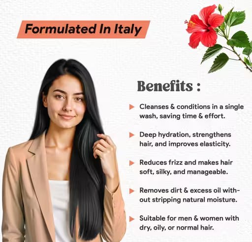 LA’BANGERRY 2-in-1 Shampoo + Conditioner Daily Care Combo – Smooth, Soft & Healthy Hair | 400ml (2 Pack)