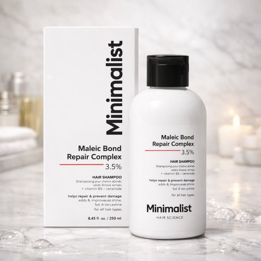 Minimalist Maleic Bond Repair Complex 3.5% Shampoo – Heat Damaged & Frizzy Hair Repair | Smooth & Strong Hair | 250ml