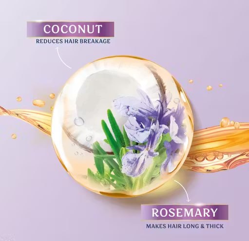 Parachute Advansed Rosemary Enriched Coconut Hair Oil – Promotes Hair Growth & Thicker Hair | Non-Sticky Formula | 300ml