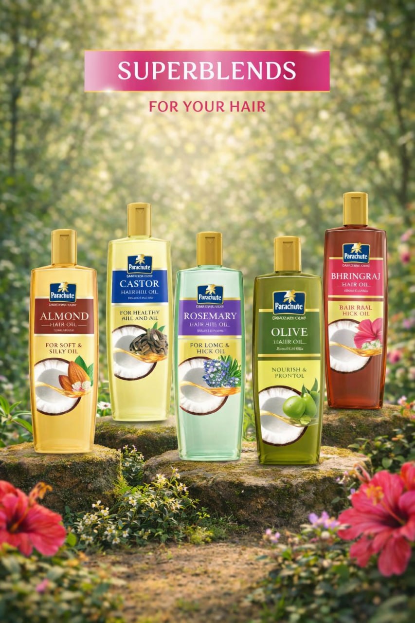 Parachute Advansed Bhringraj & Hibiscus Enriched Coconut Hair Oil – Hair Fall Control & Strong Healthy Hair | 300ml