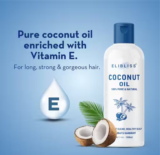 Elibliss Coconut Hair Oil Combo – Deep Conditioning, Dandruff Control & Hair Growth | For Men & Women | Pack of 2