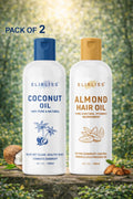 Elibliss Coconut & Almond Nourishing Hair Oil Combo – Soft, Smooth & Shiny Hair | Non-Sticky Daily Care | 100ml × 2