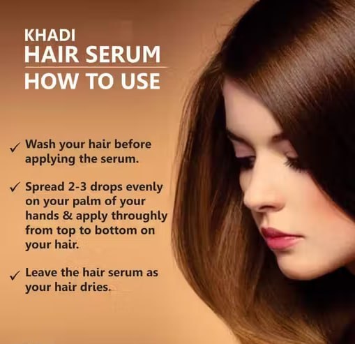 Khadi Extra Repair Hair Serum – Almond Oil & Ferment Enriched | Silky Smooth & Shiny Hair | 100ml