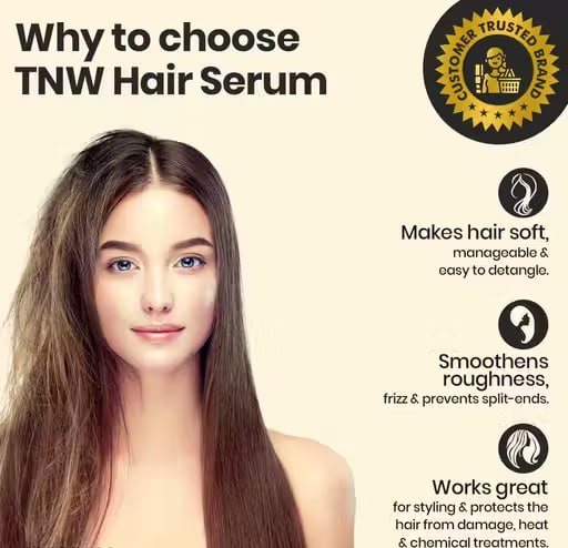 TNW The Natural Wash Black Seed Hair Serum – Heat Protection & Frizz Control | Smooth, Silky & Shiny Hair | 100ml