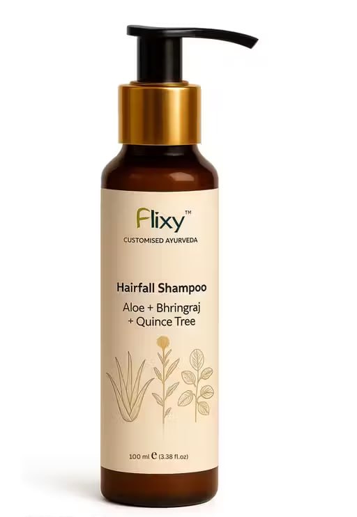 Flixy Ayurvedic Hair Growth Combo – Hairfall Shampoo, Bhringraj Hair Oil & Hair Growth Serum | Complete Hair Care Set
