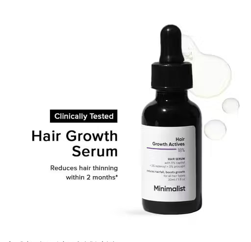Minimalist Hair Growth Actives 18% Serum – Reduces Hair Fall & Promotes Thicker Hair | 30ml