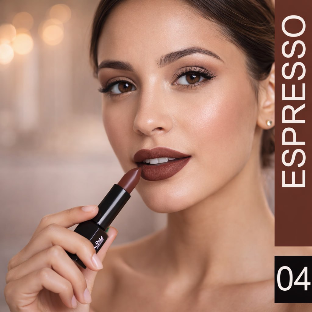 Ronzille Espresso Long Stay Matte Lip Crayon – Shade 04 | Highly Pigmented Lip Crayon | Smooth Application | Long Lasting Matte Lipstick