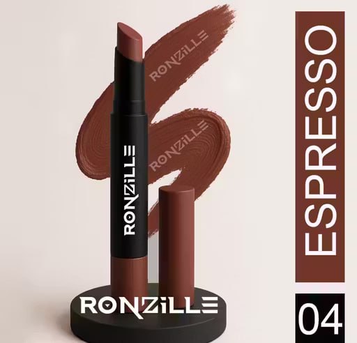 Ronzille Espresso Long Stay Matte Lip Crayon – Shade 04 | Highly Pigmented Lip Crayon | Smooth Application | Long Lasting Matte Lipstick