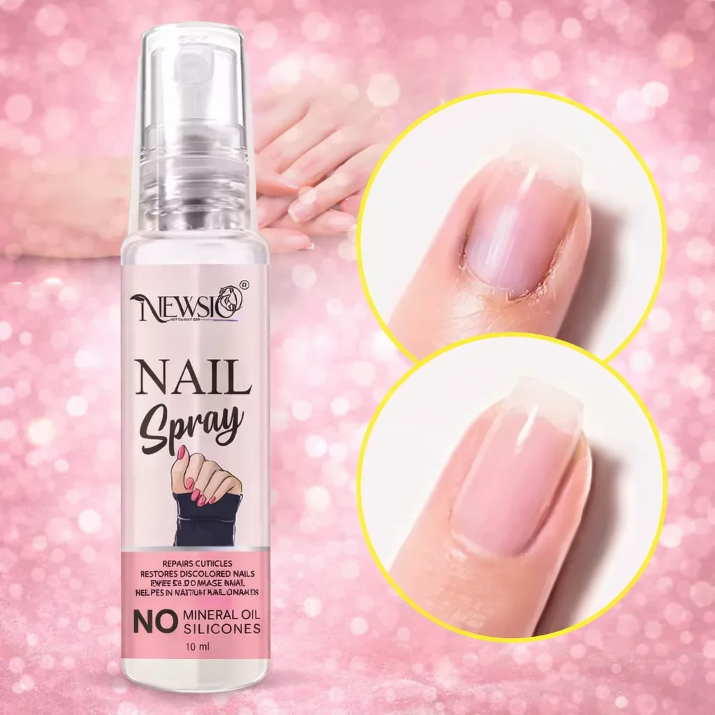 Pack of 2 | Newsio Nail Strong Growth Oil Spray 10ml each | Nail Strengthening & Growth Oil | Cuticle Care for Shiny, Healthy & Strong Nails