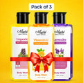 Mapril Herbal Body Wash Combo – Vitamin C, Lavender & Orange Honey | Deep Cleansing & Skin Brightening | Pack of 3 (110ml Each)