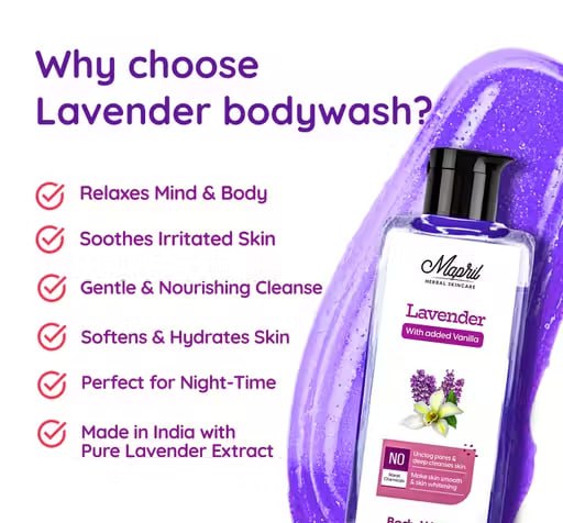 Mapril Herbal Body Wash Combo – Vitamin C, Lavender & Orange Honey | Deep Cleansing & Skin Brightening | Pack of 3 (110ml Each)