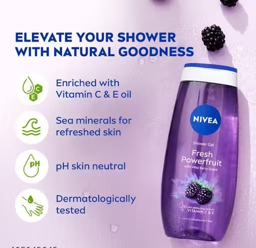 NIVEA Women Fresh Power Fruit Shower Gel 250ml
