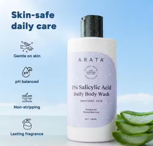 Salicylic Acid Body Wash – Bacne & Strawberry Skin Treatment | Exfoliating Shower Gel for Smooth, Clear Skin