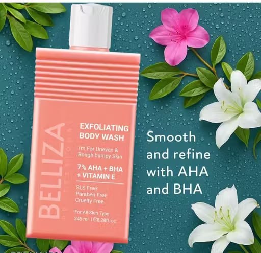 Arctic Ocean Chill Exfoliating & Brightening Body Wash – 5% Lactic Acid + 2% Salicylic Acid + Vitamin C | Deep Cleansing | 245ml