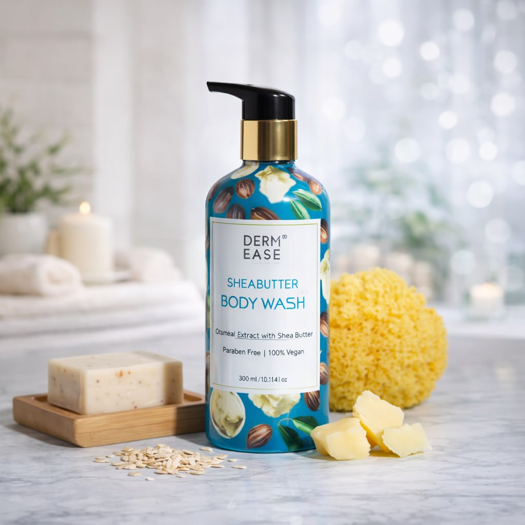 Derm Ease Shea Butter & Oatmeal Body Wash – Deep Moisturizing Shower Gel for Soft, Smooth Skin | 300ml