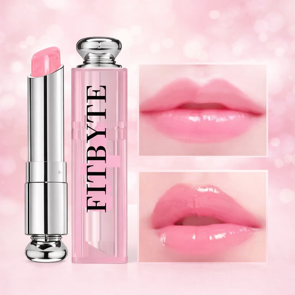 FITBYTE Tinted Lip Balm Strawberry 3.8g | Moisturizing & Nourishing Lip Balm for Men & Women | Non-Sticky Hydrating Lip Care with Vitamin E, Jojoba Oil & Shea Butter