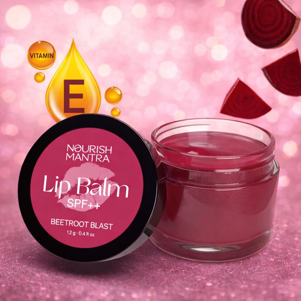 Beetroot Flavour Lip Balm 12g | Natural Tinted Moisturizing Lip Balm | Hydrating & Nourishing Lip Care for Soft Pink Lips