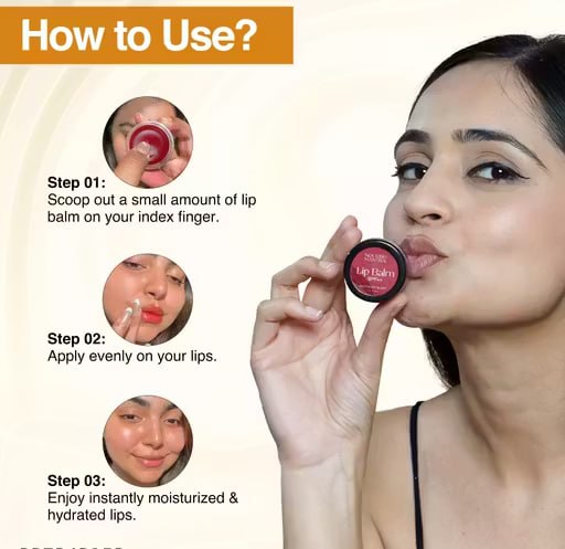 Beetroot Flavour Lip Balm 12g | Natural Tinted Moisturizing Lip Balm | Hydrating & Nourishing Lip Care for Soft Pink Lips