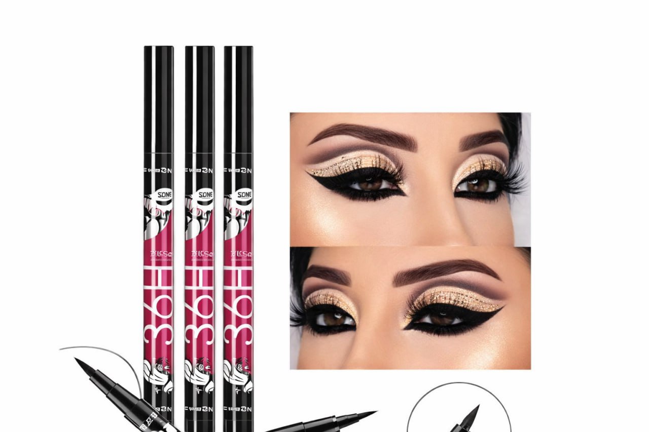 3 Pcs Eyeliner & Kajal Pen Set | Waterproof Long Lasting Eye Liner | Smudge Proof Black Kajal for Bold Eye Makeup