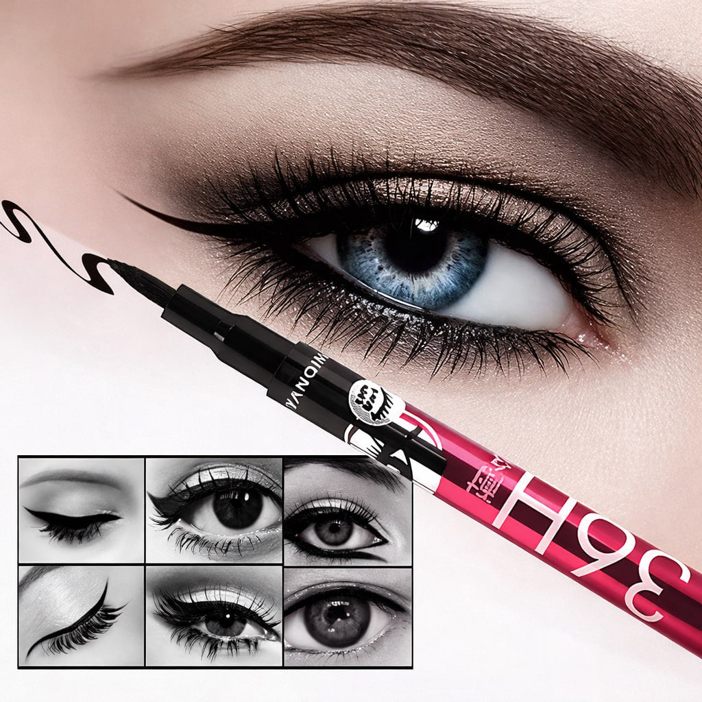 36H Black Waterproof Liquid Eyeliner Pencil | Smudge-Proof Long Lasting Eyeliner | Precision Tip for Sharp Wings (Black)