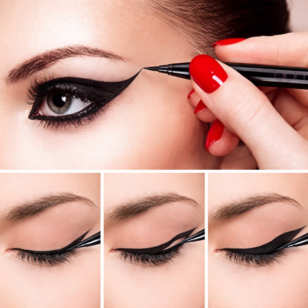 36H Black Waterproof Liquid Eyeliner Pencil | Smudge-Proof Long Lasting Eyeliner | Precision Tip for Sharp Wings (Black)