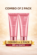 Combo of 2 Smartdrops SPF 50 PA++++ Sunscreen Cream | Protective Sun Shield for Face | Soft Finish & Smooth Application | 80 ml (Pack of 2)