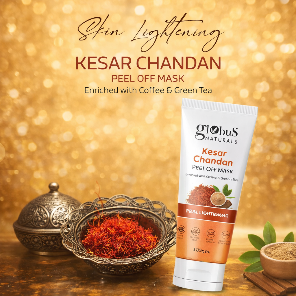 Globus Naturals Ultimate Peel-Off Luxury Combo - Red Wine, Gold, and Kesar Chandan 100 gm, Set of 3