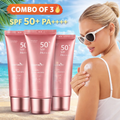 Pack of 3- Sun Shield Collagen Cream SPF 50+ PA++++ – Daily Outdoor Sunscreen for Men & Women, Broad Spectrum UV Protection (80ml per item)